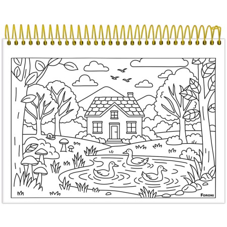 Foto ilustrativa Caderno Capa Dura para Colorir Milly