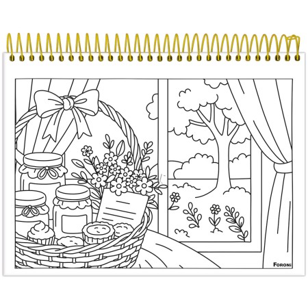 Foto ilustrativa Caderno Capa Dura para Colorir Milly