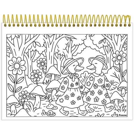 Foto ilustrativa Caderno Capa Dura para Colorir Milly