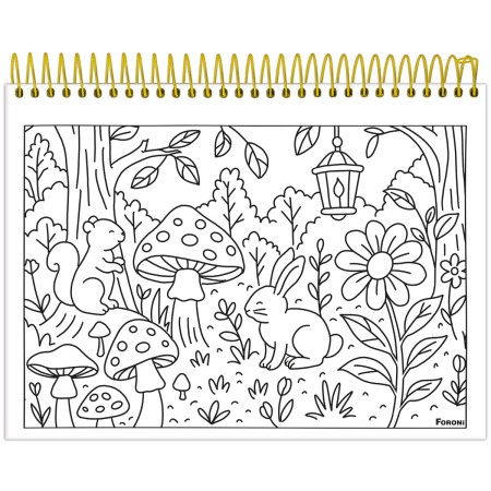 Foto ilustrativa Caderno Capa Dura para Colorir Milly