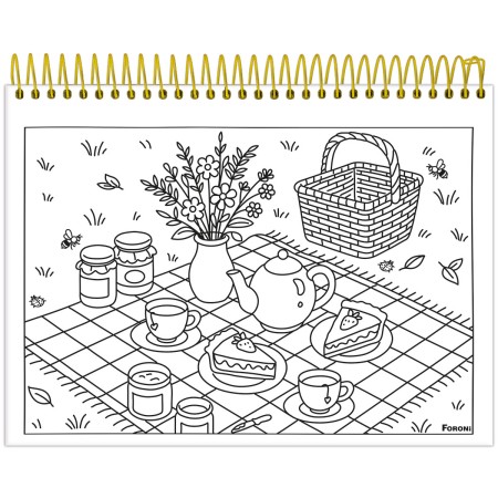 Foto ilustrativa Caderno Capa Dura para Colorir Milly