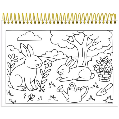 Foto ilustrativa Caderno Capa Dura para Colorir Milly