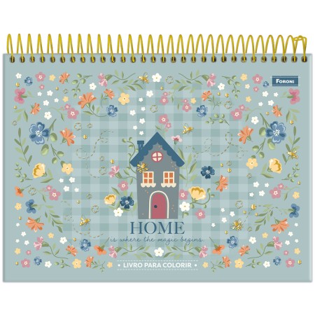 Foto ilustrativa Caderno Capa Dura para Colorir Milly