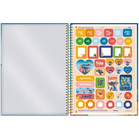 Foto ilustrativa Caderno Capa Dura Universitário  Stitch