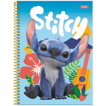 Foto ilustrativa Caderno Capa Dura Universitário  Stitch