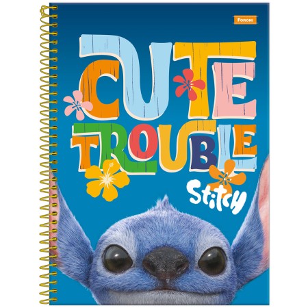 Foto ilustrativa Caderno Capa Dura Universitário  Stitch