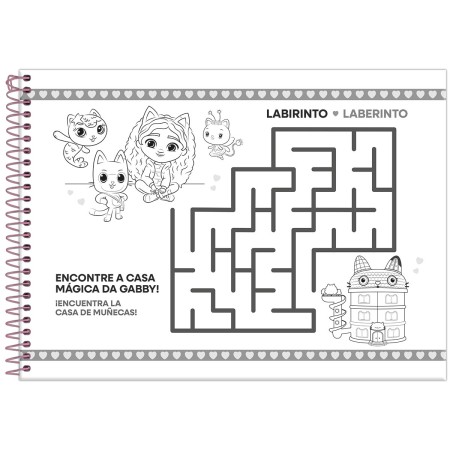 Foto ilustrativa Caderno Cartografia Capa Dura A Casa Mágica da Gabby
