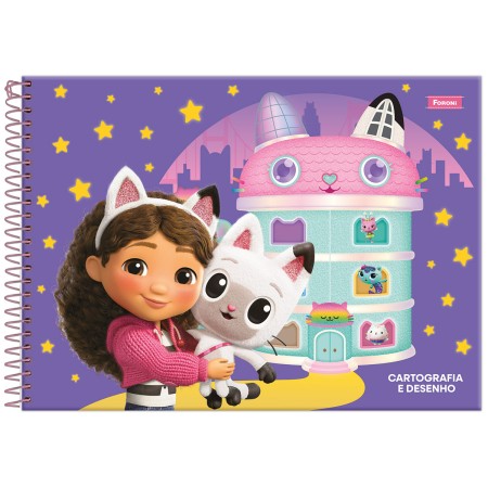 Foto ilustrativa Caderno Cartografia Capa Dura A Casa Mágica da Gabby