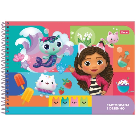 Foto ilustrativa Caderno Cartografia Capa Dura A Casa Mágica da Gabby