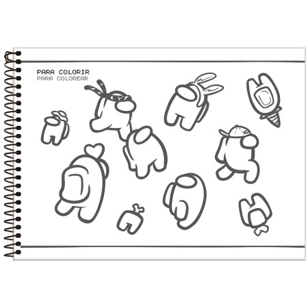 Foto ilustrativa Caderno Cartografia Capa Dura Among Us