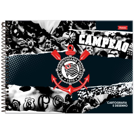 Foto ilustrativa Caderno Cartografia Capa Dura Corinthians