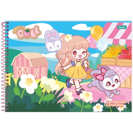 Foto ilustrativa Caderno Cartografia Capa Dura Doll