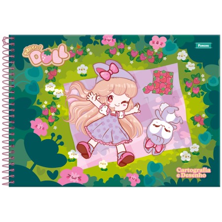 Foto ilustrativa Caderno Cartografia Capa Dura Doll