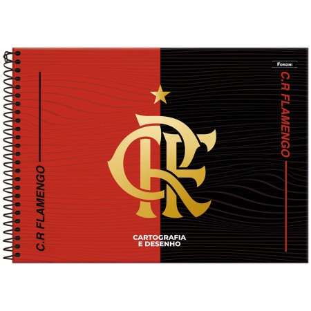 Foto ilustrativa Caderno Cartografia Capa Dura Flamengo