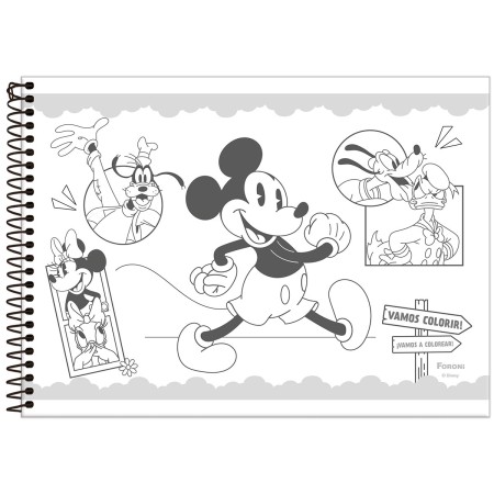 Foto ilustrativa Caderno Cartografia Capa Dura Mickey Mouse