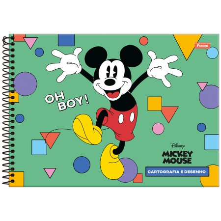 Foto ilustrativa Caderno Cartografia Capa Dura Mickey Mouse