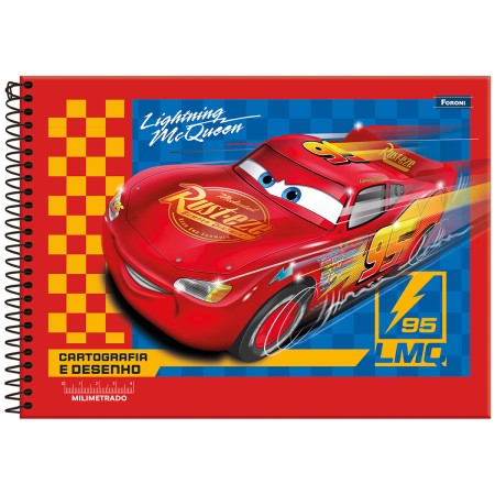 Foto ilustrativa Caderno Cartografia Capa Dura Milemetrado Carros