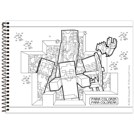 Foto ilustrativa Caderno Cartografia Capa Dura Minecraft
