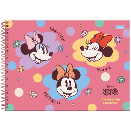 Foto ilustrativa Caderno Cartografia Capa Dura Minnie Mouse