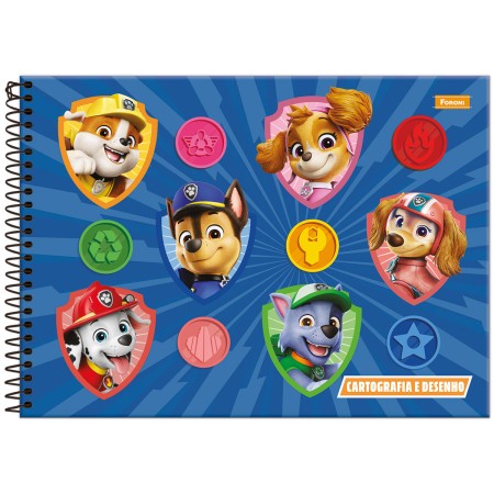 Foto ilustrativa Caderno Cartografia Capa Dura Patrulha Canina