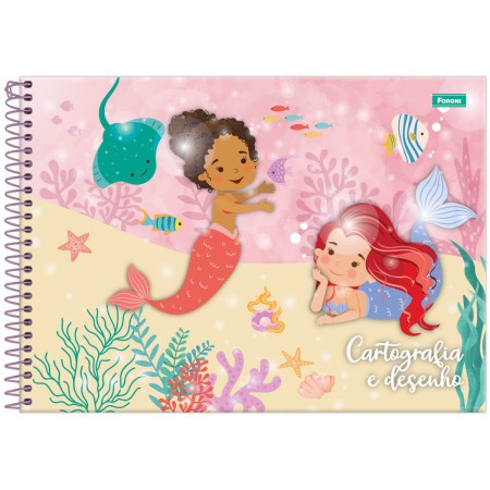 Foto ilustrativa Caderno Cartografia Capa Dura Sereia