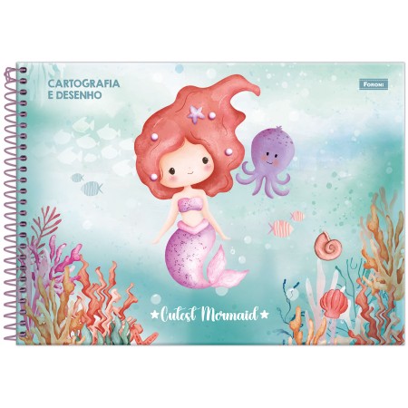 Foto ilustrativa Caderno Cartografia Capa Dura Sereia