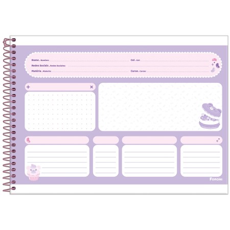 Foto ilustrativa Caderno Cartografia Capa Dura Sugar Rush