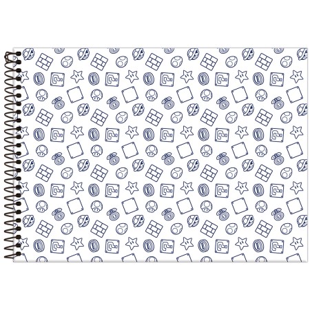 Foto ilustrativa Caderno Cartografia Capa Dura Super Mario