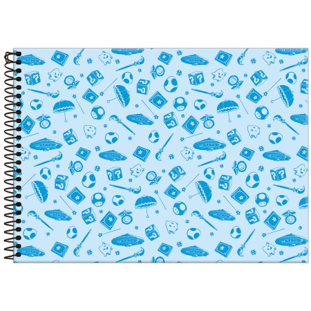 Foto ilustrativa Caderno Cartografia Capa Dura The Super Mario Galaxy Movie