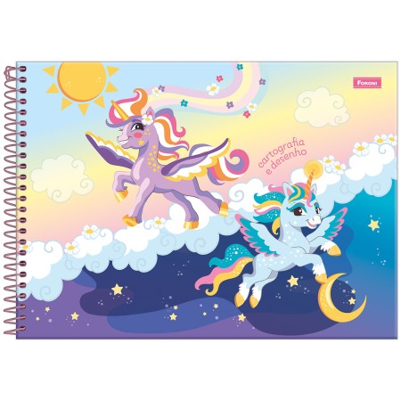 Foto ilustrativa Caderno Cartografia Capa Dura Unicórnio