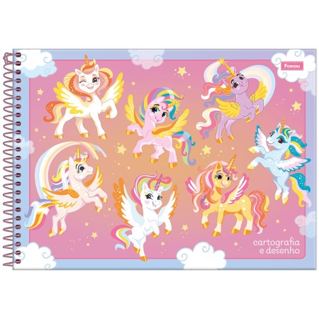 Foto ilustrativa Caderno Cartografia Capa Dura Unicórnio