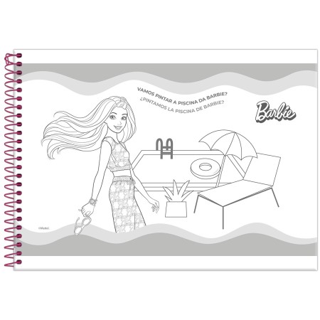 Foto ilustrativa Caderno Cartografia Capa Flexível Barbie