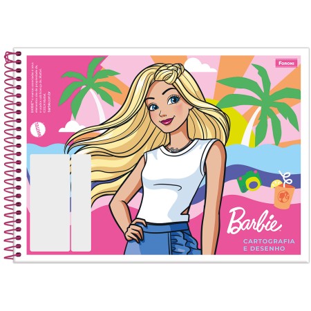 Foto ilustrativa Caderno Cartografia Capa Flexível Barbie
