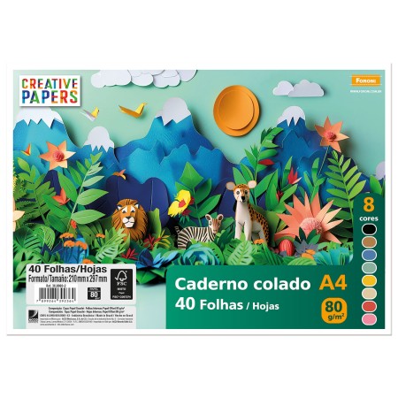 Foto ilustrativa Caderno Colado CREATIVE