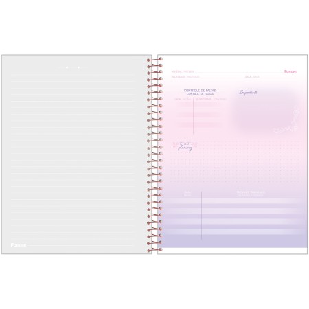 Foto ilustrativa Caderno College Capa Dura Blush