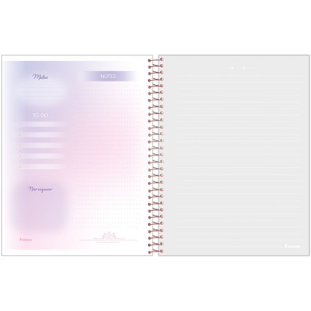 Foto ilustrativa Caderno College Capa Dura Blush