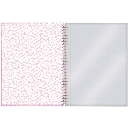 Foto ilustrativa Caderno College Capa Dura Blush