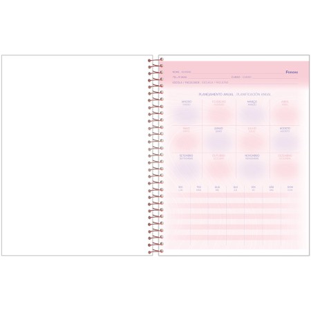 Foto ilustrativa Caderno College Capa Dura Blush