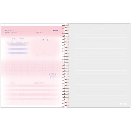 Foto ilustrativa Caderno College Capa Dura Blush