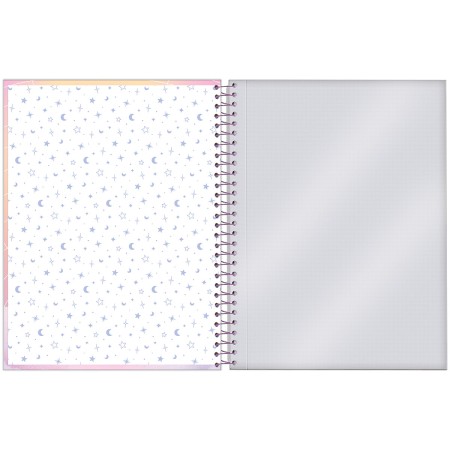 Foto ilustrativa Caderno College Capa Dura Cosmos