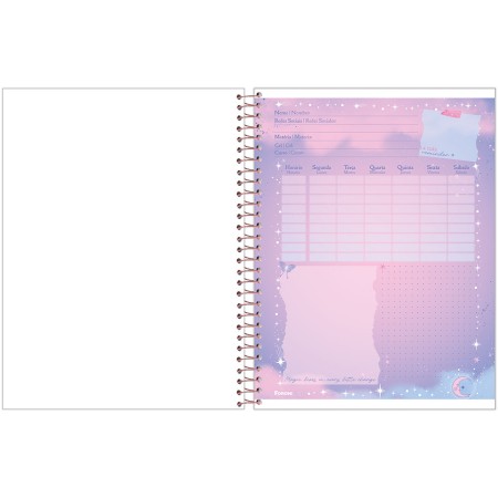 Foto ilustrativa Caderno College Capa Dura Cosmos