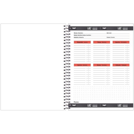 Foto ilustrativa Caderno College Capa Dura Flamengo