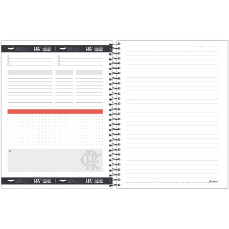 Foto ilustrativa Caderno College Capa Dura Flamengo