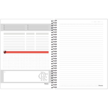 Foto ilustrativa Caderno College Capa Dura Flamengo