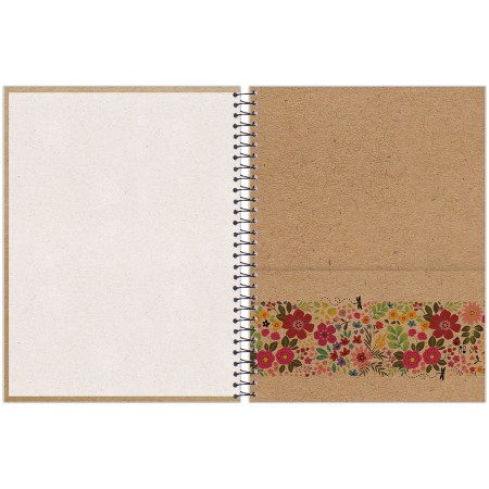 Foto ilustrativa Caderno College Capa Dura Kraft Art