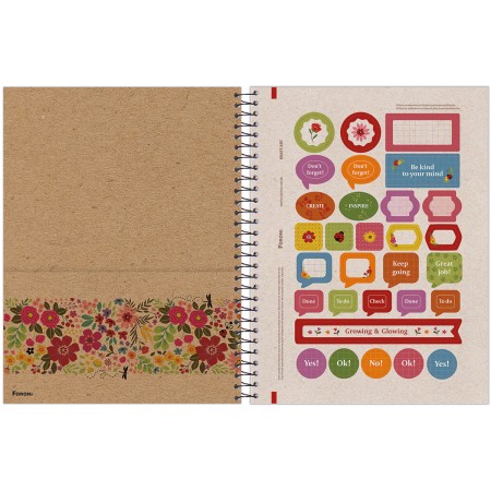 Foto ilustrativa Caderno College Capa Dura Kraft Art