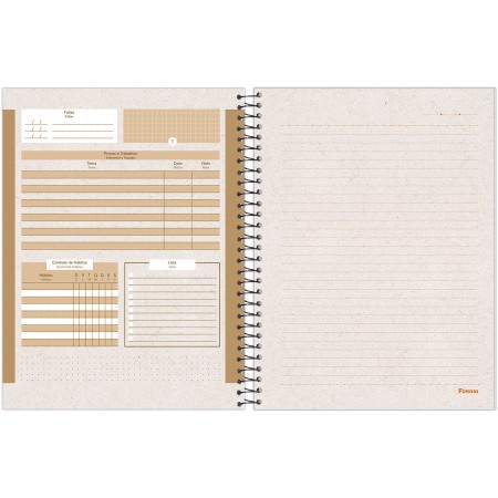 Foto ilustrativa Caderno College Capa Dura Kraft Art