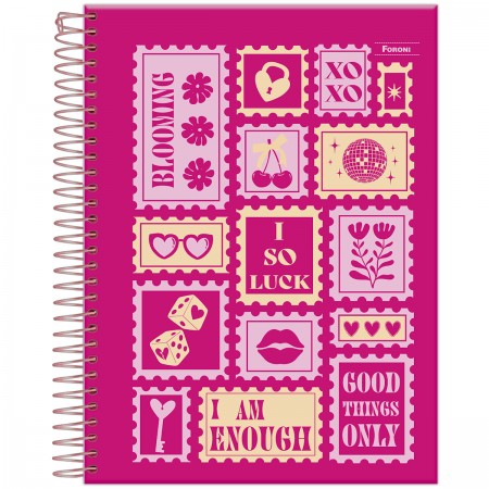 Foto ilustrativa Caderno College Capa Dura Pink Power