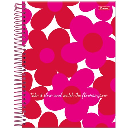 Foto ilustrativa Caderno College Capa Dura Pink Power