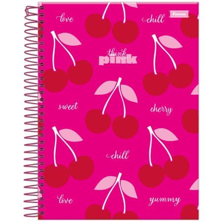 Foto ilustrativa Caderno College Capa Dura Pink Power